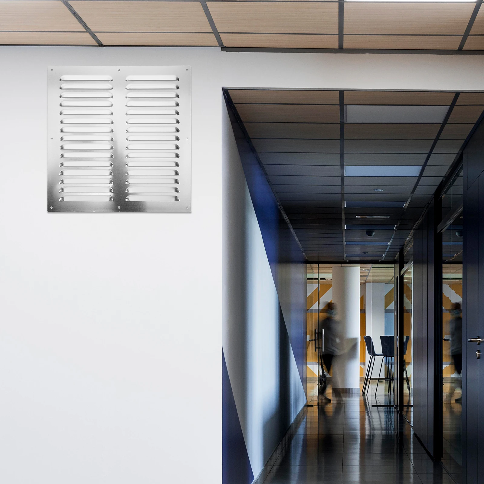 1PC Stainless Steel Air Conditioning Exhaust Fan Windproof Cover Ventilation Grille Louvered Wall Vents Ceiling Efficient