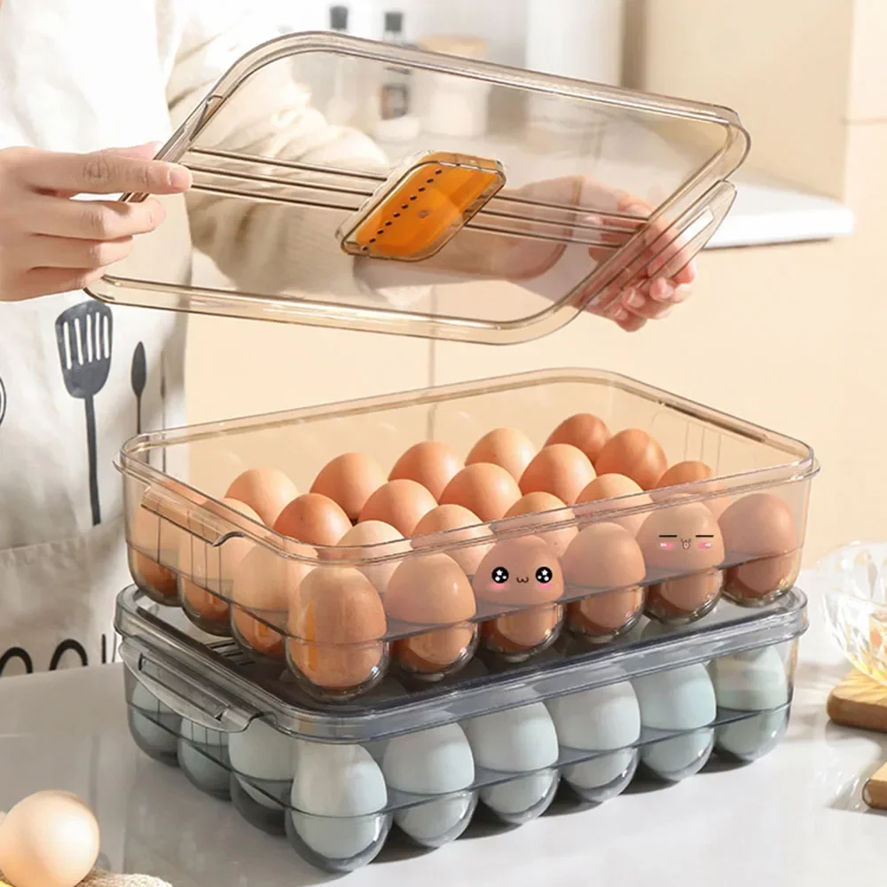 

Automatic Auto Scrolling Eggs Rack Holder Storage Box Plastic Eggs Basket Container Dispenser Organizer Closet Fridge Kitchen