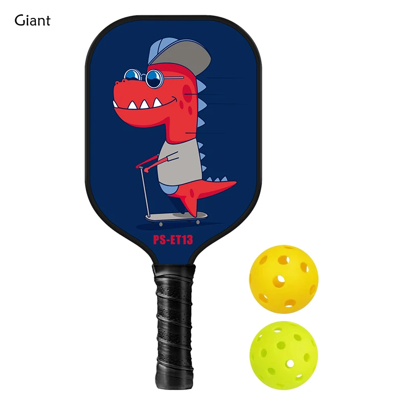 

1 Racket 2 Balls Children's Racquet Board Carbon Environmental Protection Material Pickleball Paddle Padelracket Glass Fiber