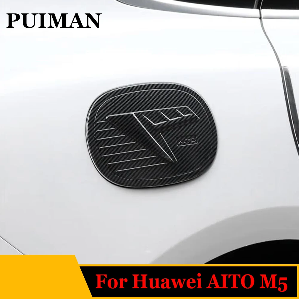 

LHD ABS Carbon Chrome External Accessories For Huawei AITO M5 2022 2023 2024 Car Fuel tank Cover Decoration Cover Trim