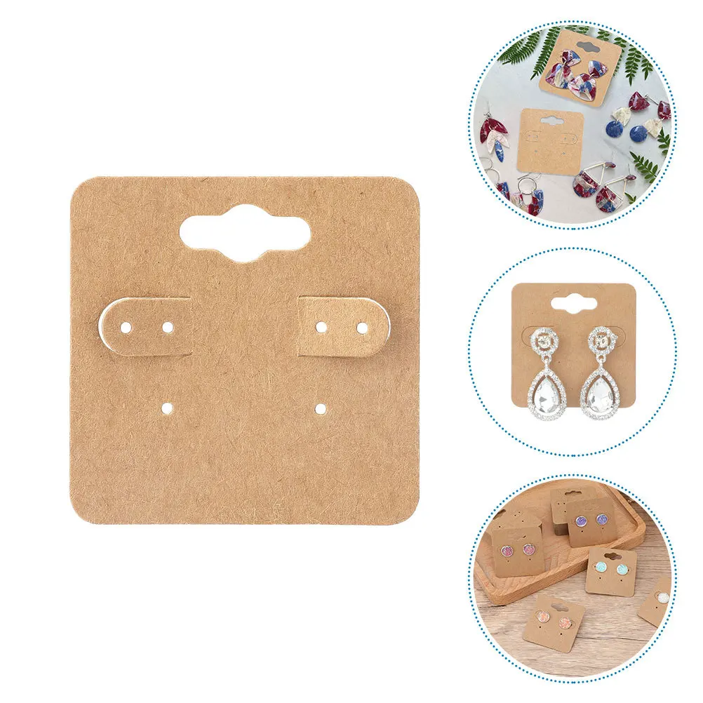

100Pcs Earring Cards with Holes Paper Jewelry Display Packaging Blank Retail Selling Cards for Earrings Studs Holders