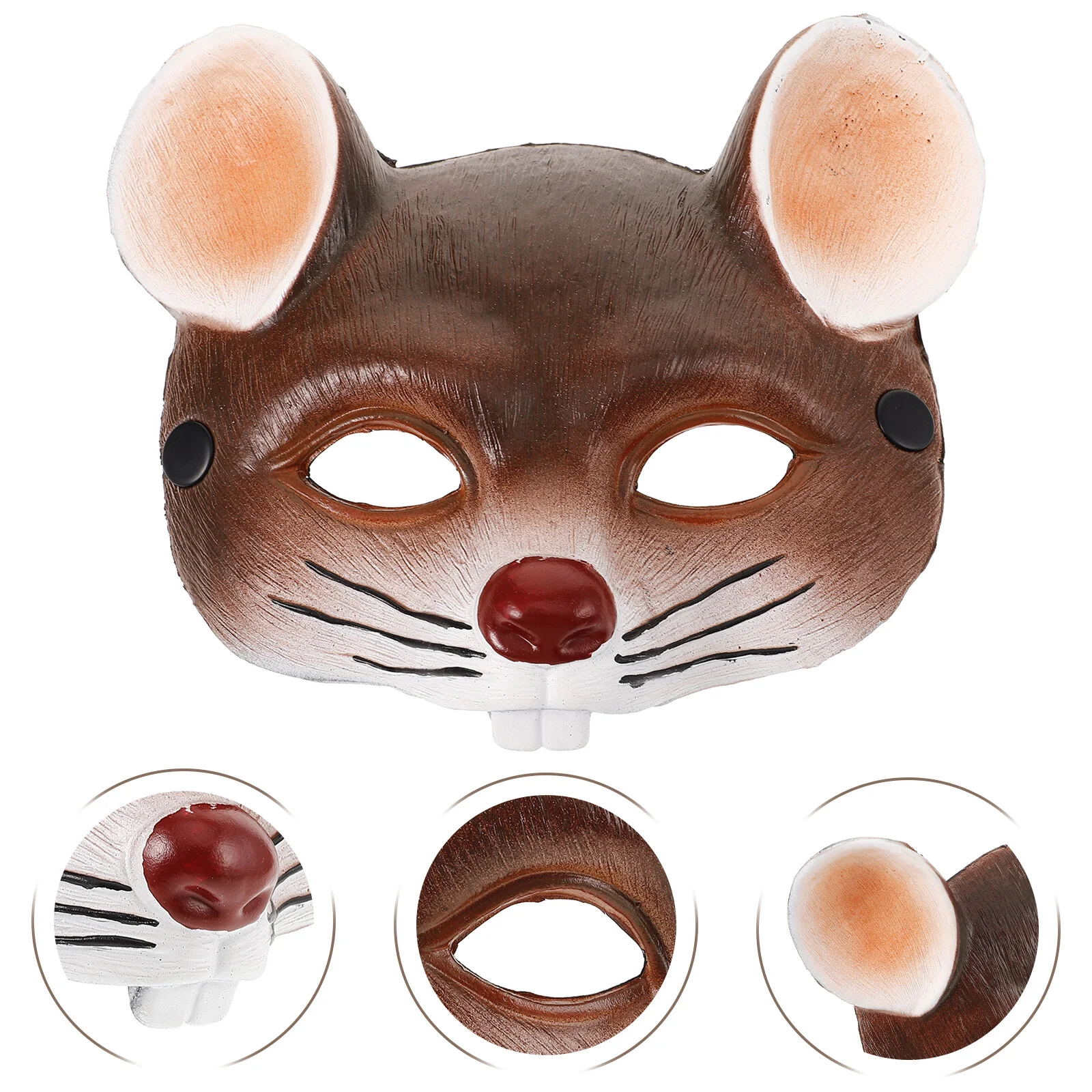 Masks Animal Halloween Party Mouse Cosplay Costume Masquerade Half Face Rat Carnival Cover Supplies Latex Cospaly Scary 3D