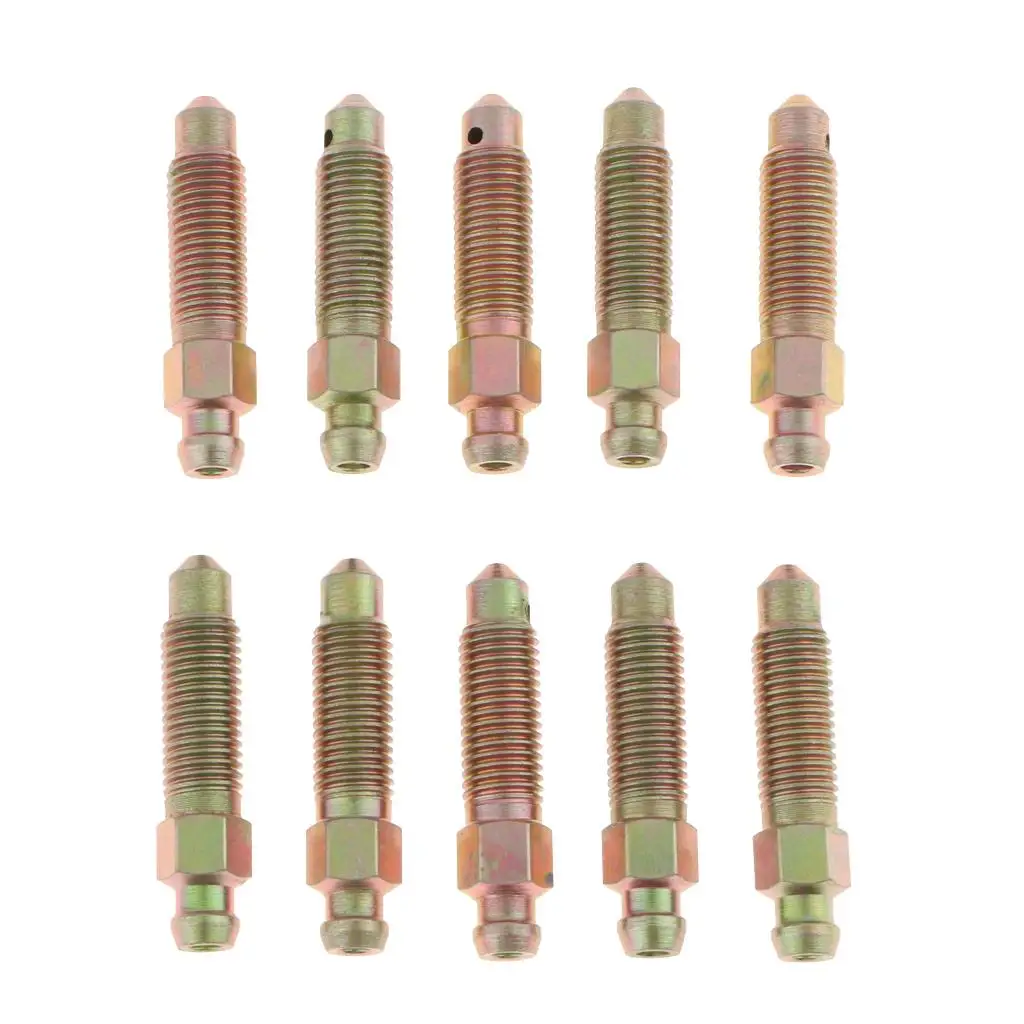 10Pieces Car Front and Rear 38mm Brake Bleeder Screws M8*1mm