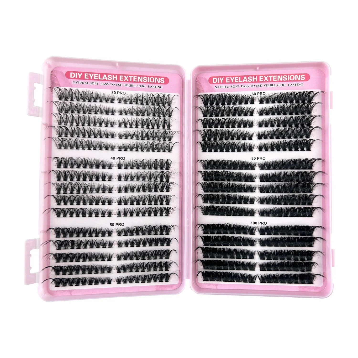 1 Box Wimpernbuch – DIY Natur, Anime, Cluster und flauschige Wimpernverlängerungen – wiederverwendbar – Detail 6