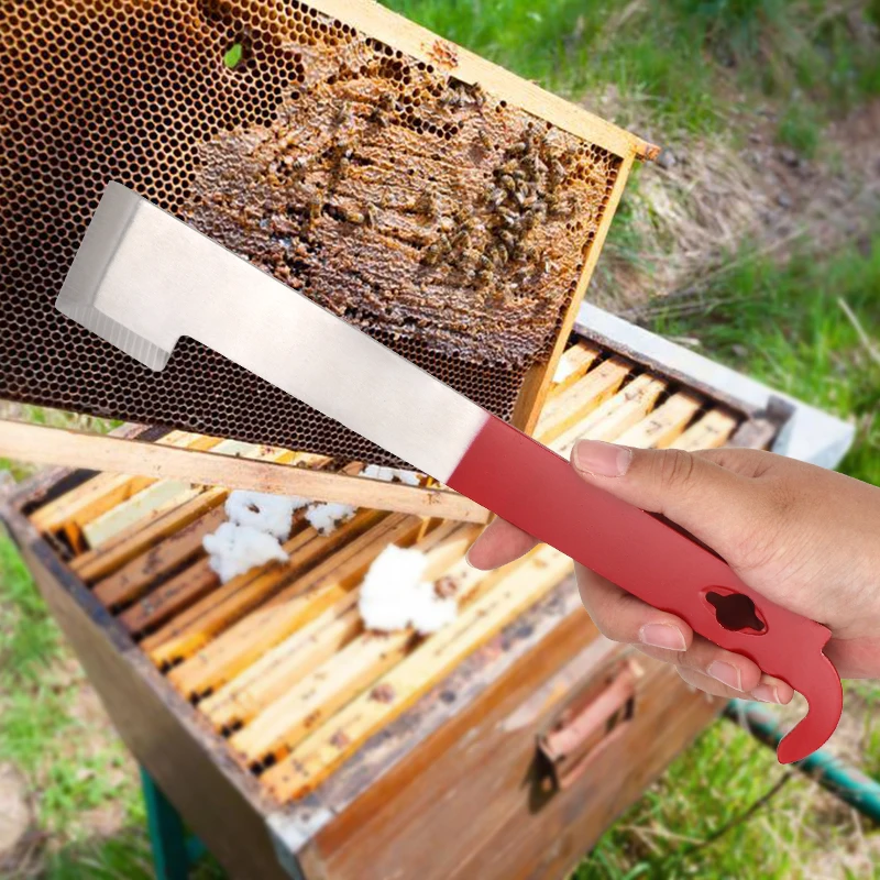 27CM Beekeeping Steel J Shape J-type Tool Bee Multifunctional Hook Tools Curved Red Tail Hive Scraper Beekeeping Apiary Tools