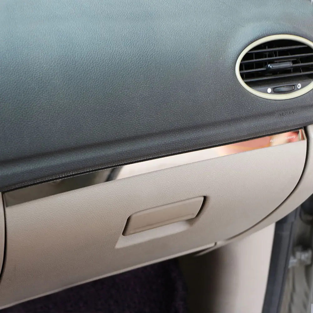 Car Stainless Steel Car Glove Box Decoration Trim Glovebox Cover Sticker for Ford Focus 2 MK2 2005 - 2011