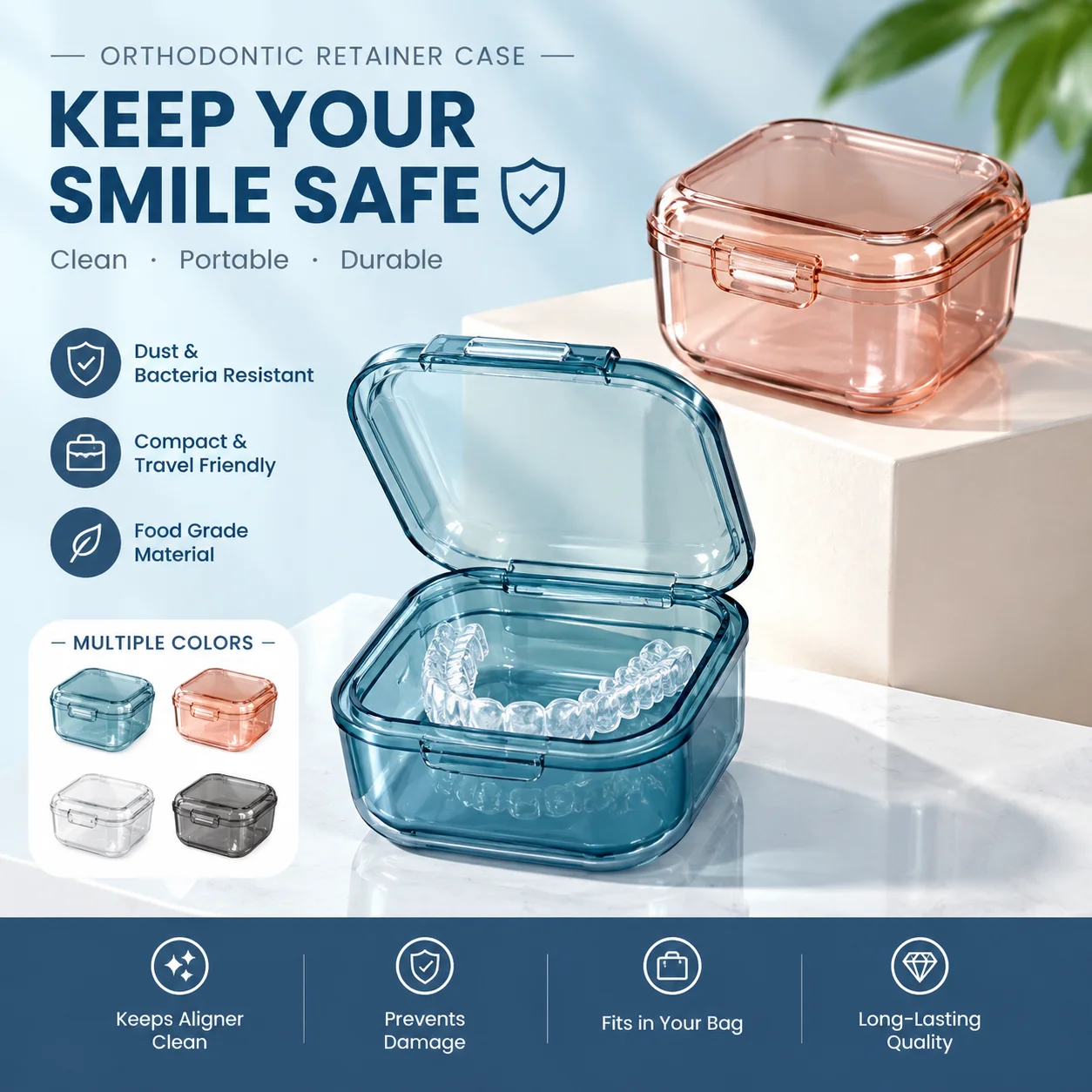 Retainer Case Portable Cleaning Box