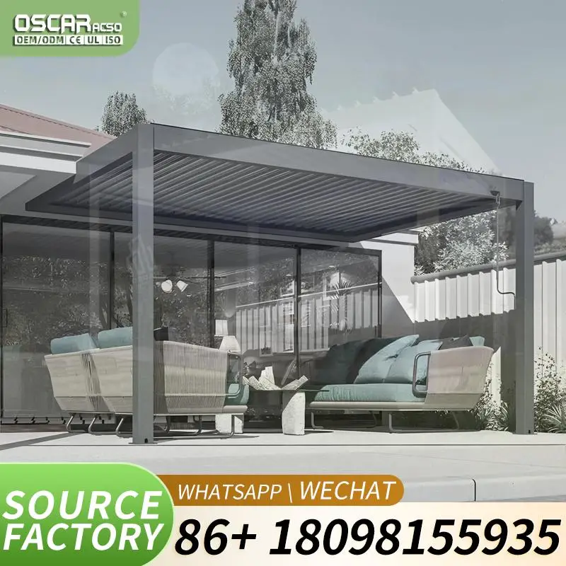 Outdoor Garden Retractable Enclosure Tempered Low E Glass Dome Waterproof Polygon Contemporary Design with 1 year Warranty Suita