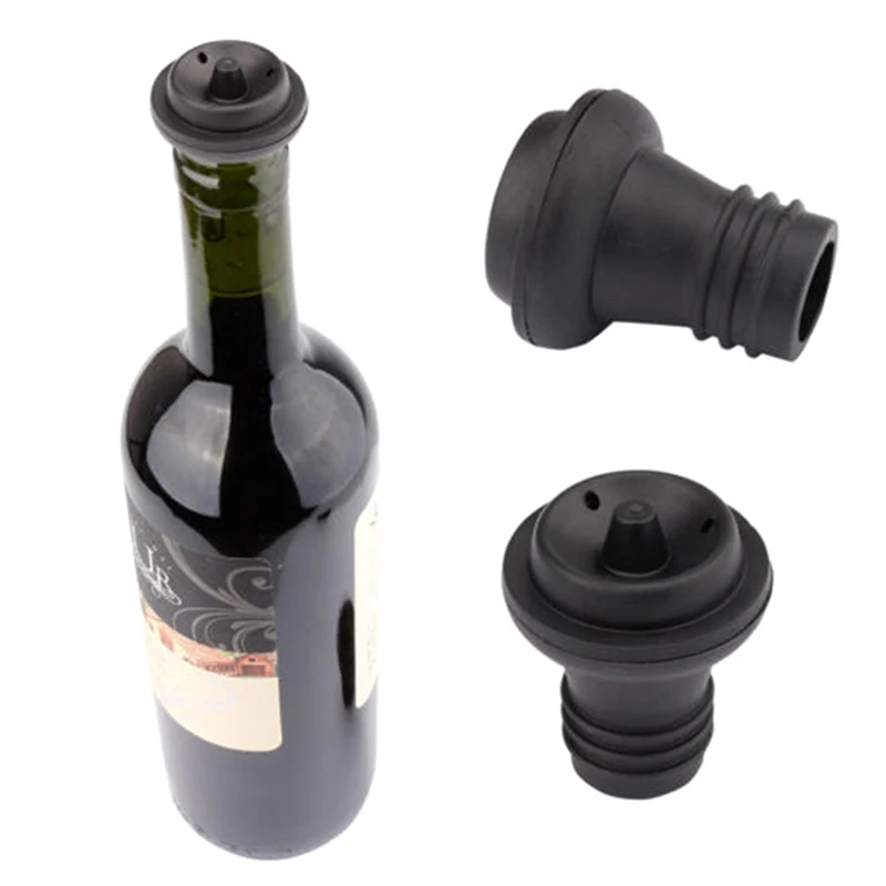 4Pcs Rubber Vacuum Suction Bottle Stopper Vacuum Wine Pump Preserver Stoppers...