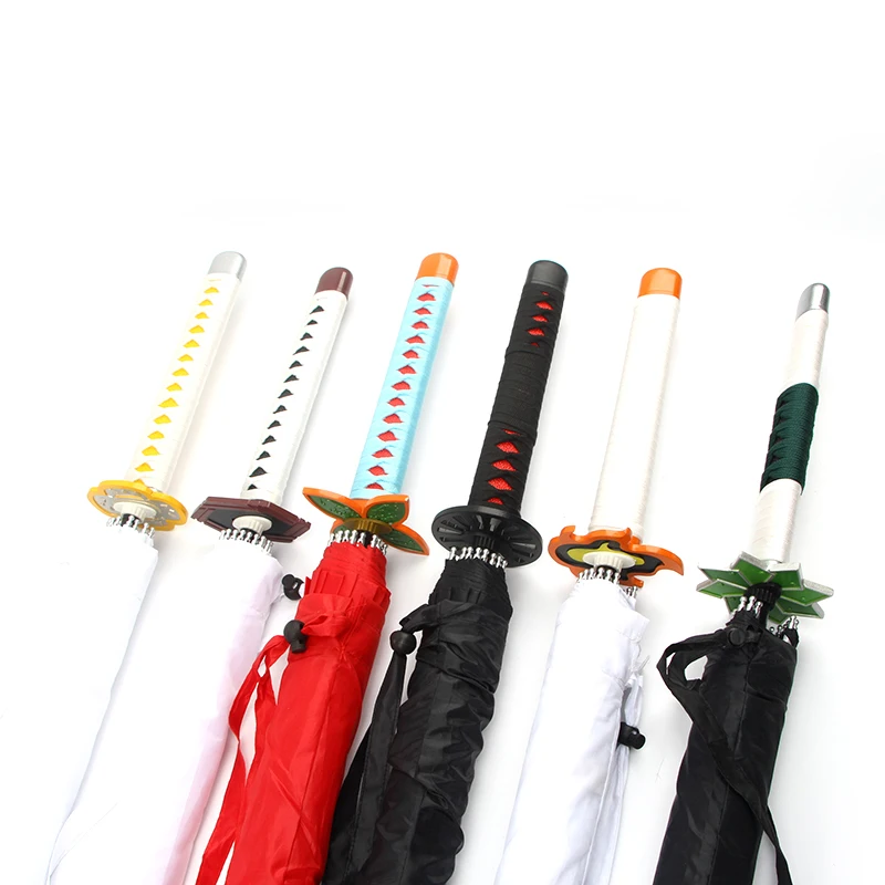 

Knife Umbrella Samurai Anime Umbrella Crescent Sunlock Automatic Japanese Samurai Sun Visor For Men And Women With Long Handle