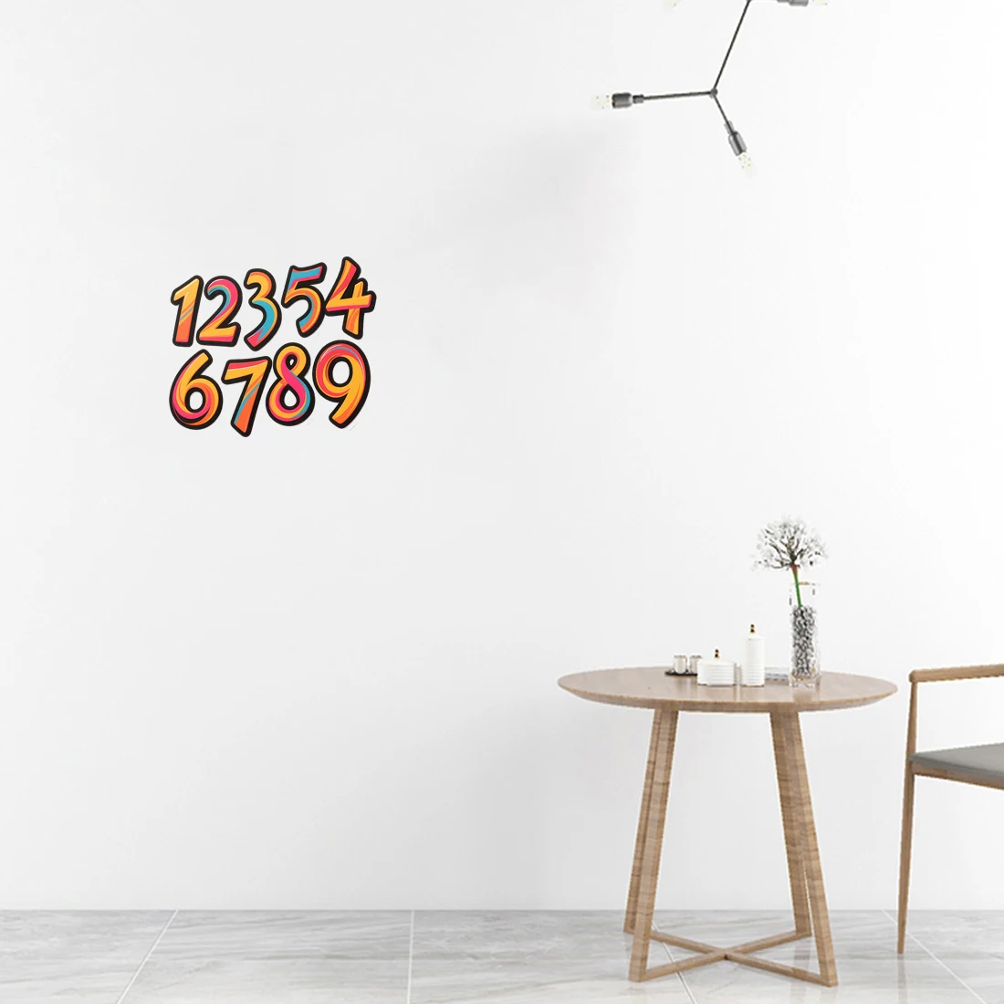 Three Ratels CC97 Cute colored digital stickers for home decoration personalized car decals