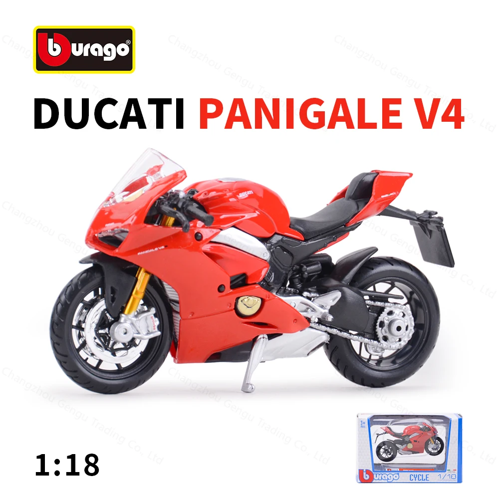 Bbugo 1:18 Ducati-Panigale V4 정적 다이 캐스팅 차량 Collectible Motorcycle Model Toys