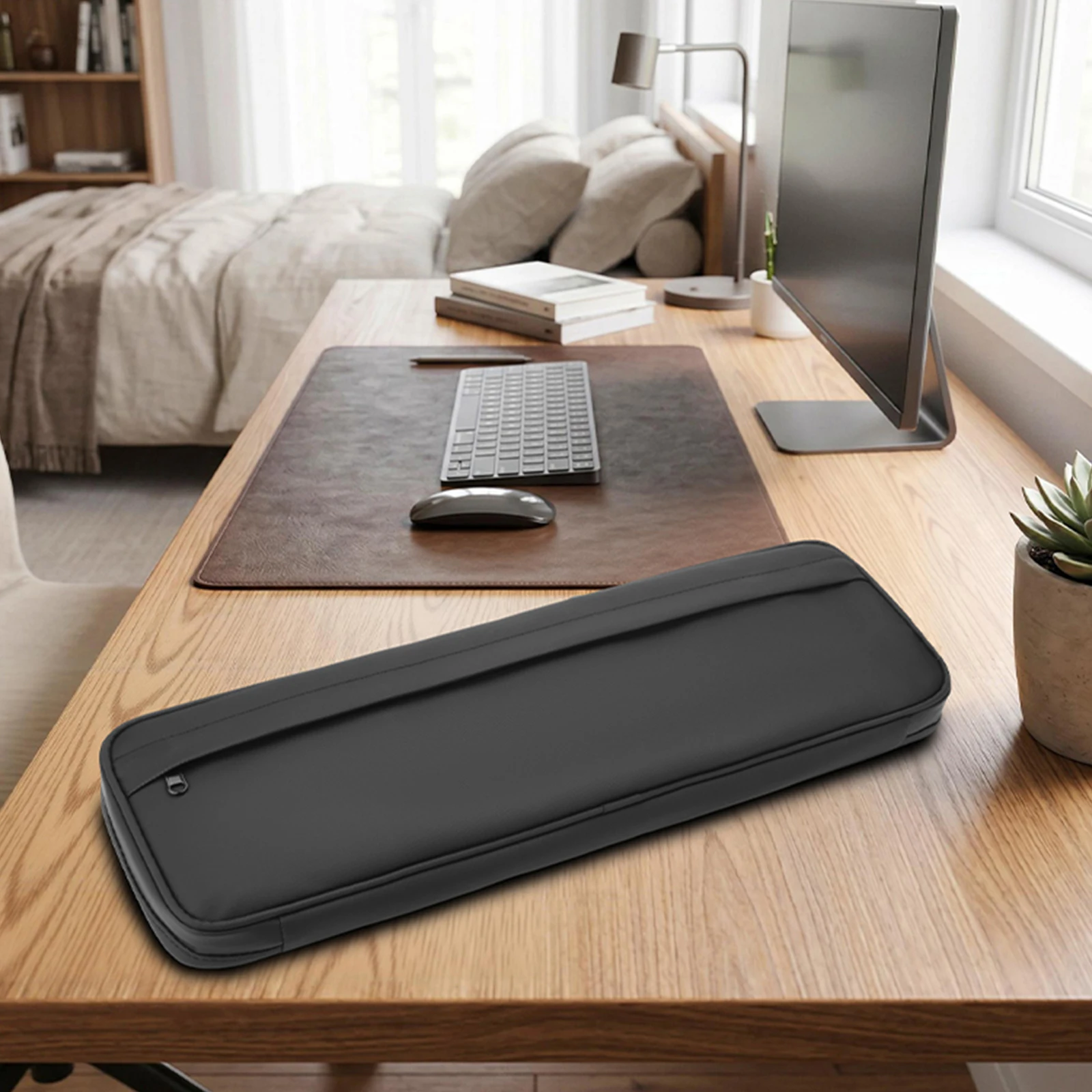 Keyboard Carrying Case for MX Keys S 900D Nylon Shockproof Slim Keyboard Bag Memory Foam Water-Resist