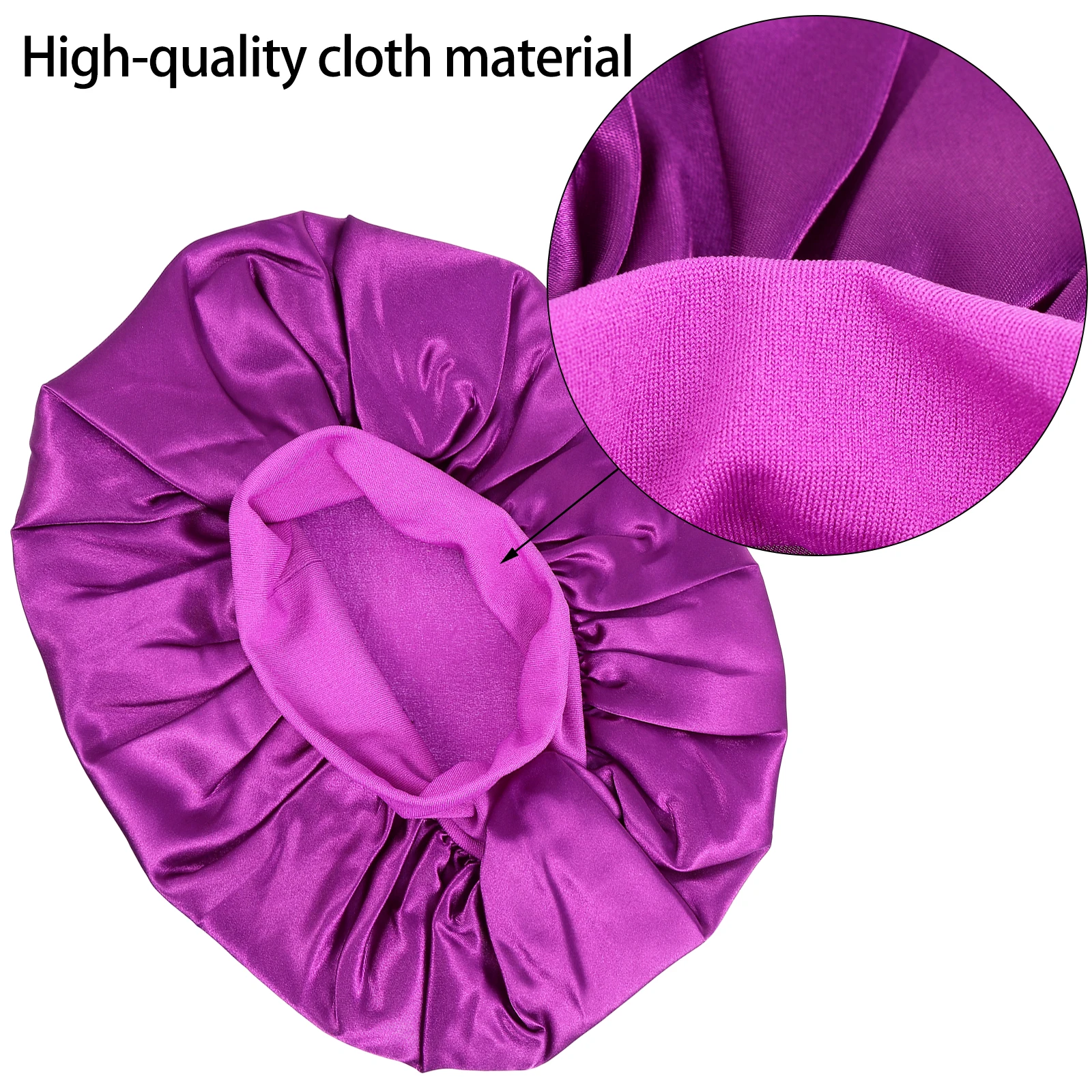 

High Elastic Bonnet Women Wide Side Sleep Cap Night Hair Care Head Wrap For Curly Hair Protection Sleeping Hat Home Daily Use