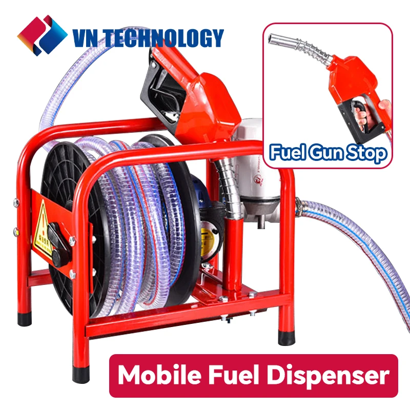

12V 24V 220V Fuel Transfer Pump, Gasoline Transfer Pump with Nozzle Hose Self Priming Electric Diesel Fuel Transfer Pump Kit
