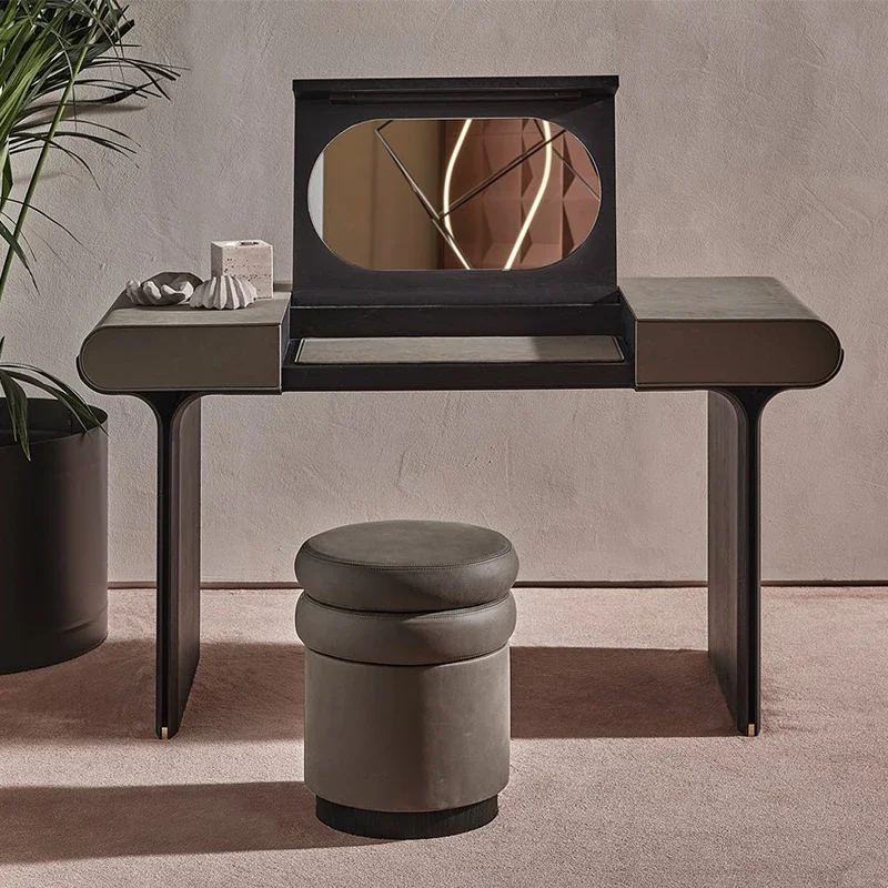 

LHY26 ss yj Italian Light Luxury High-End Flip Dressing Table Modern Minimalist Dresser High-End Sense Makeup Table