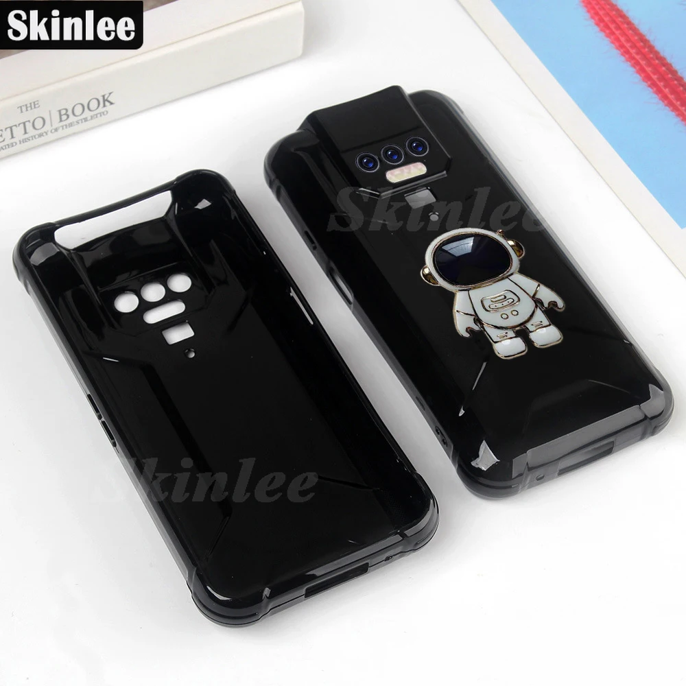 

Skinlee For Cubot KingKong Power Case Astronaut Stand Ultra-Thin Silicone Glossy Cover For Cubot King Kong 9 Star Back Coque