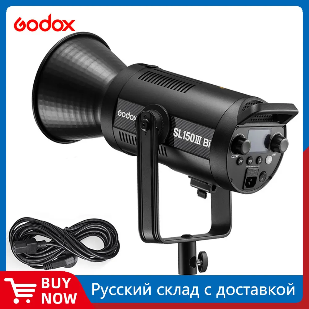 Godox SL150III Bi 160W 2800-6500K Bi-Color LED Video Light Bowens Mount Wireless X System for Studio Shooting Video Recording