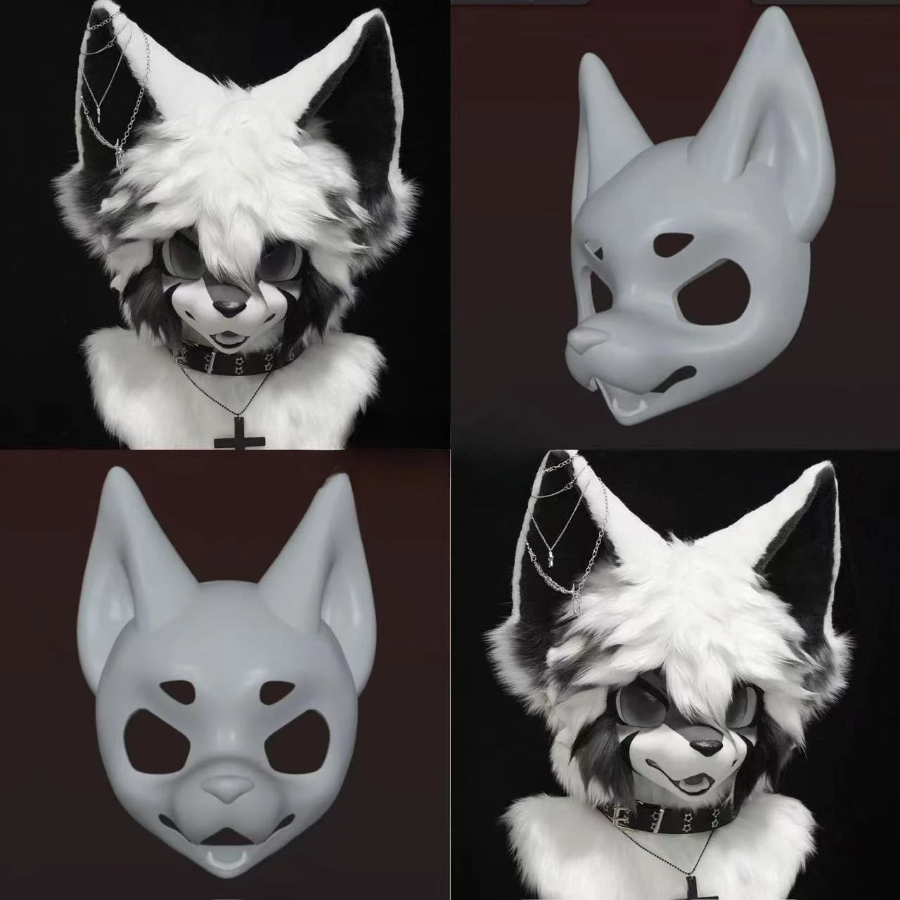 

Mid To Long Snout Furry Kemono Base Mask 3D Printing of Wolf, Dragon, Dog, Universal Animal Skull