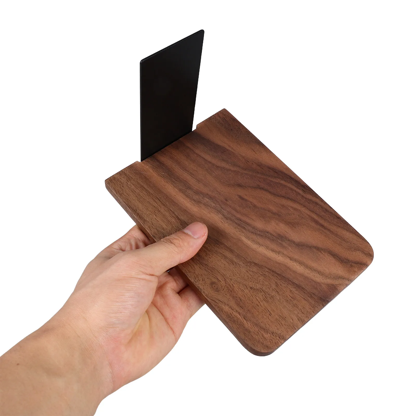 Beech Wood Book Ends Heavy Duty Nonslip Bookend Support L Shape Vertical Books Organizer for Office Classroom Farmhouse Table