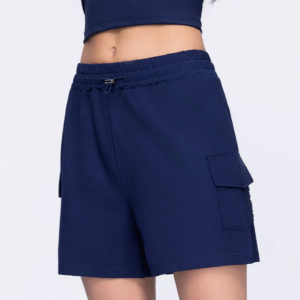 Loose Yoga Shorts Women Fitness Shorts Running Cycling Shorts Breathable Sports High Waist Workout Gym Shorts With Pocket