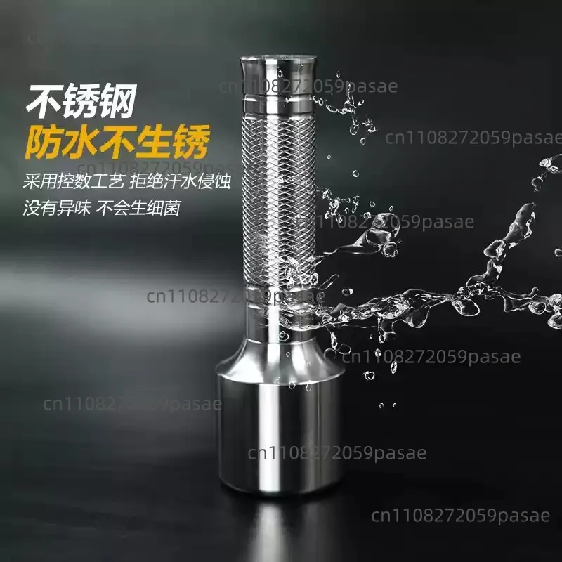 Stainless Steel Single-Head Dumbbell with Wrist Weight for Men's Sports Performance Improvement, CNC Precision Craftsmanship