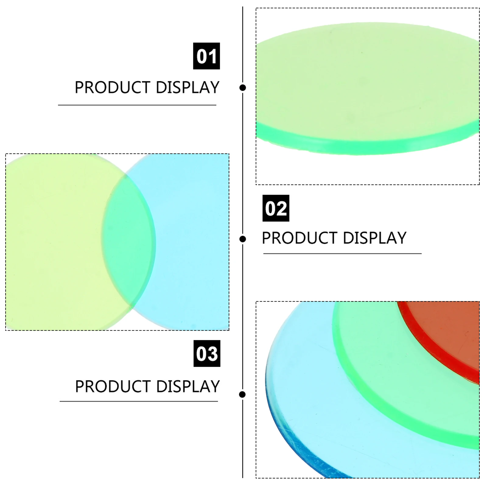 

6 Pcs Filter Color Correction Lighting Camera Blue Boards Plastic Round Filters Primary