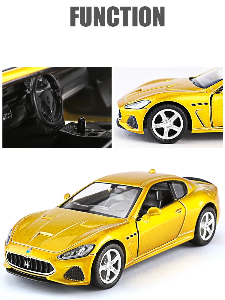 1/36 maserati grant urismo mc supers port spielzeug automodell für kinder rmz stadt druckguss miniatur rückzugs sammlung geschenk kind junge