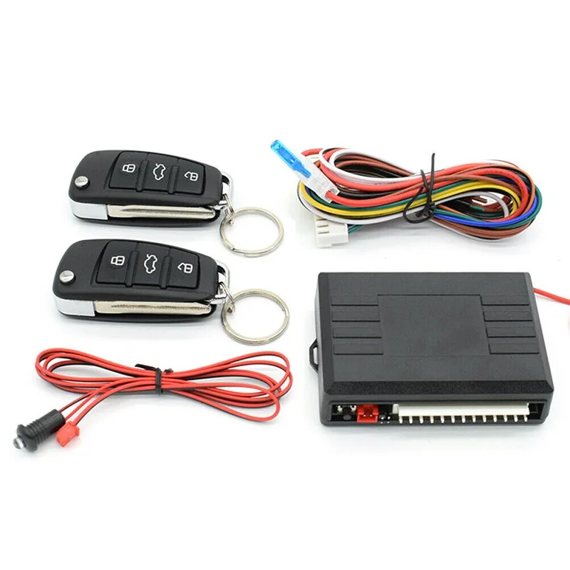 Kit universel de verrouillage à télécommande pour voiture, entrée sans clé, système d'alarme de voiture, verrouillage centralisé avec télécommande automatique, 12V, 3 boutons