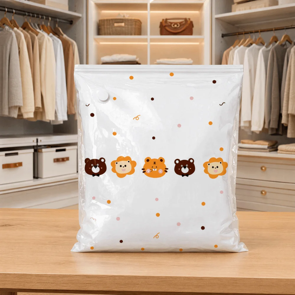 Thickened Vacuum Storage Bags Heavy Duty Reusable Cube Compression Bags Space Saving Winter Quilt Storage Bag Seasonal Storage