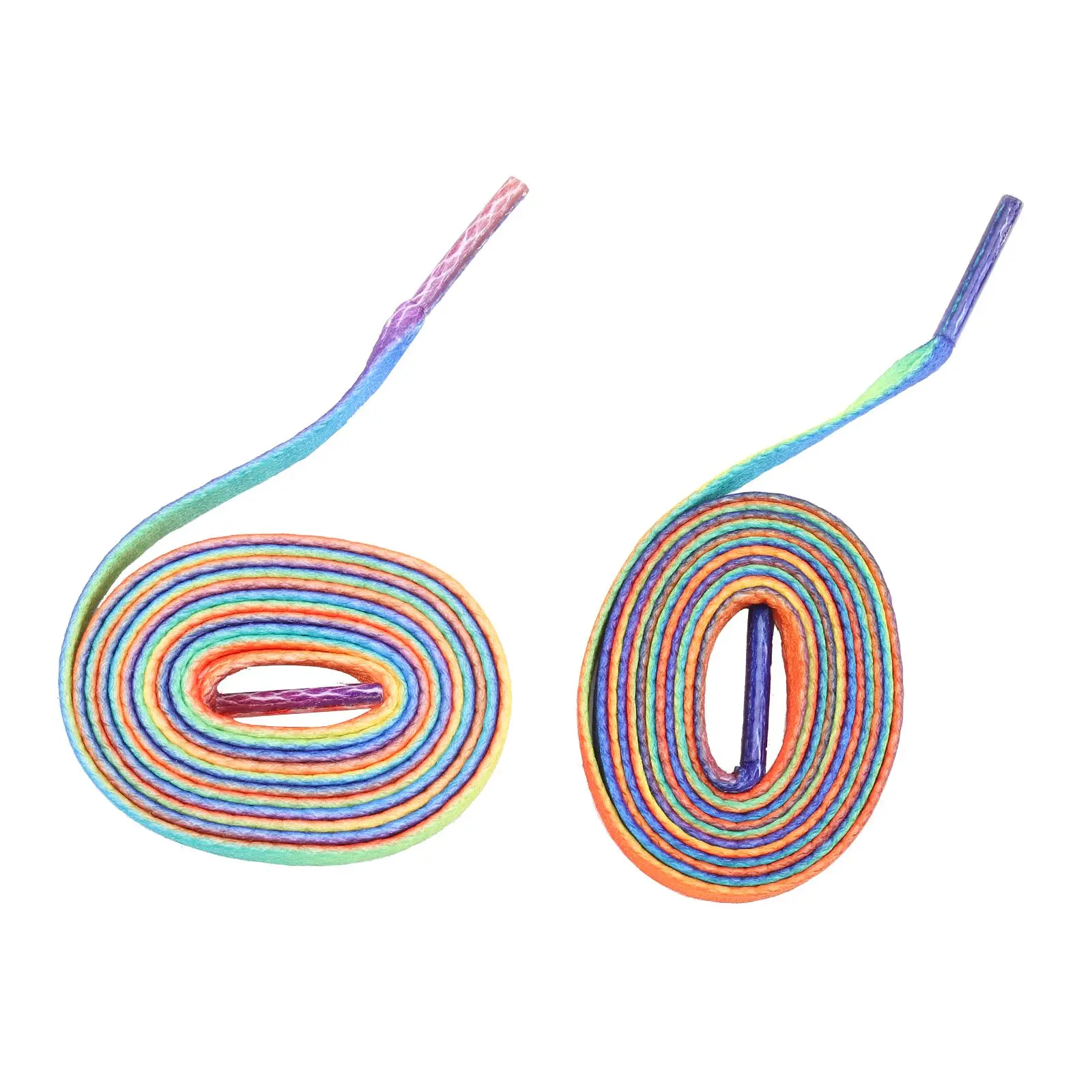 

Красочные градиентные шнурки, эластичные плоские шнурки для кроссовок, кроссовки, один размер, подходит для всех детей и взрослых, прочный полиэстер