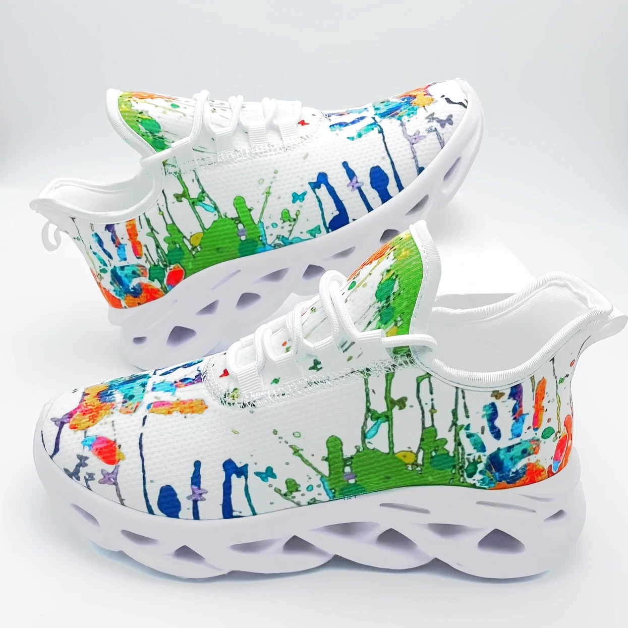 

Hot selling trendy classic color print casual athletic shoes are lightweight and breathable running shoes