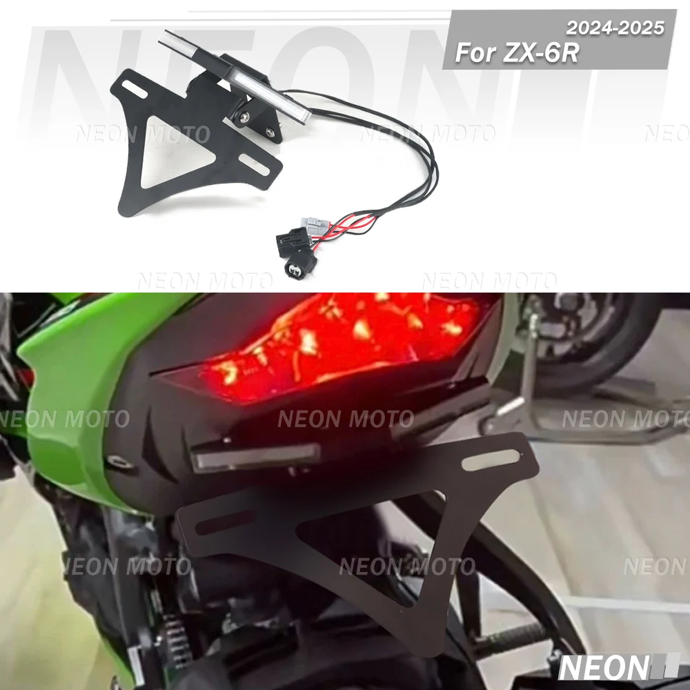 

ZX6R 2024-2025 Tail Tidy Fender Eliminator Kit For Kawasaki NINJA ZX-6R Registration Frame License Plate Bracket Holder