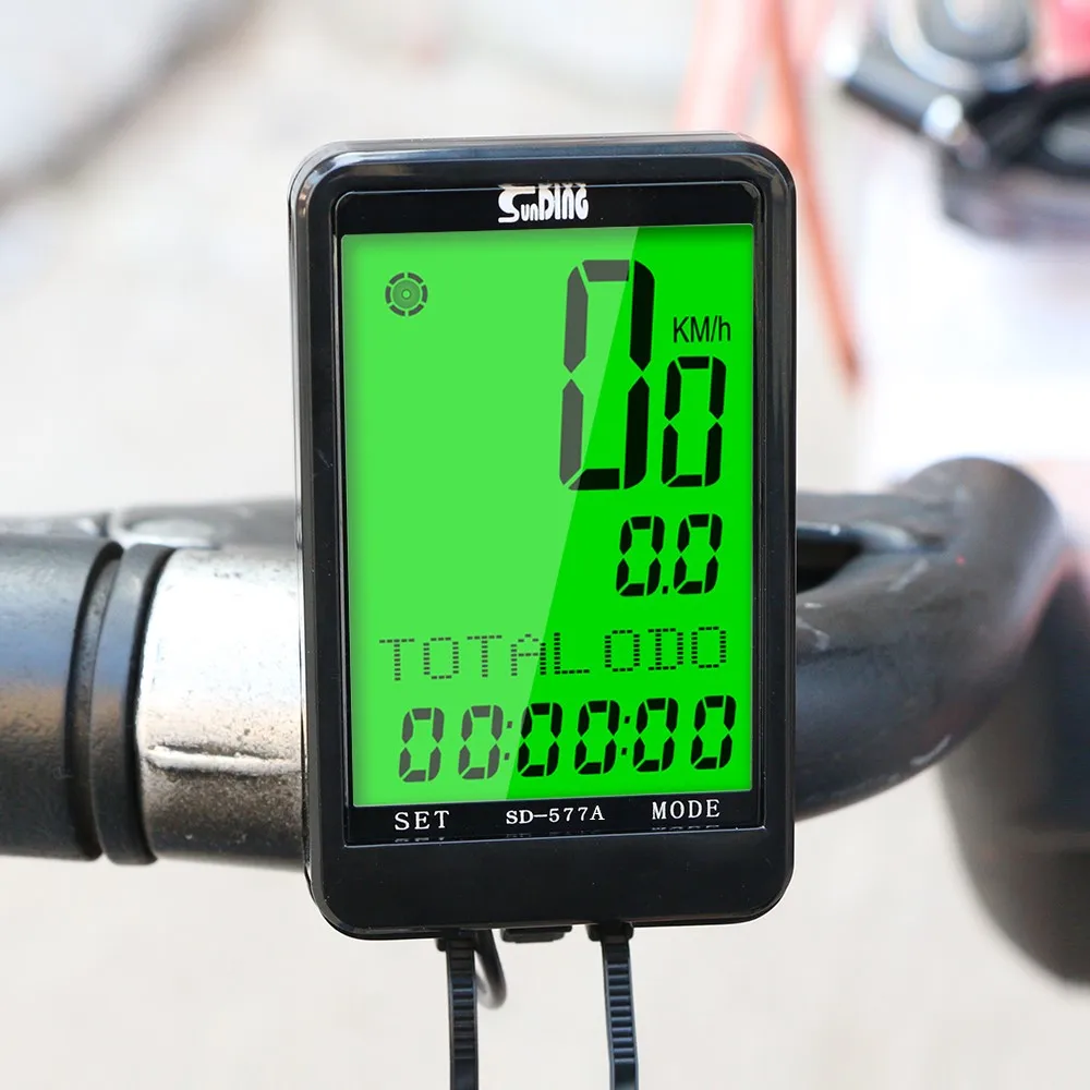 

Sunding Wired Bike Computer Bicycle Accessories SD-577a Mountain-Bike Odometer Cycling Speedometer Cycle Cadence Speed Computers