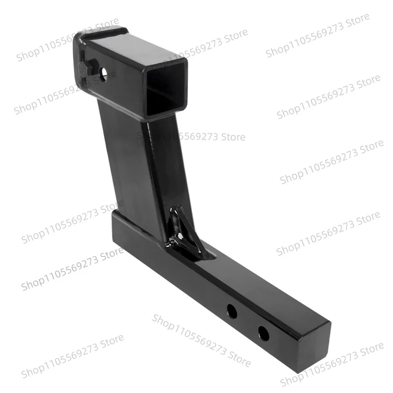 Solid tube single receiving head trailer square mouth seat, one turn two extension rod off-road trailer rogue square mouth tube