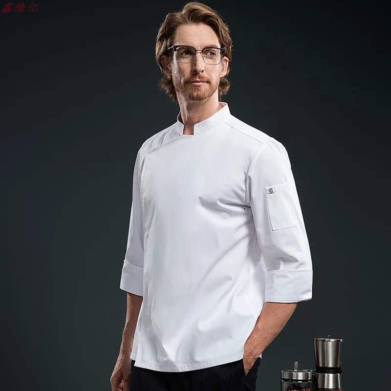 كعكة متجر الغربية مطعم ستيك هاوس المطبخ العمل موحدة طويلة الأكمام تقديم الطعام إناء/ قدر مطعم فندق الخريف الشيف موحدة f