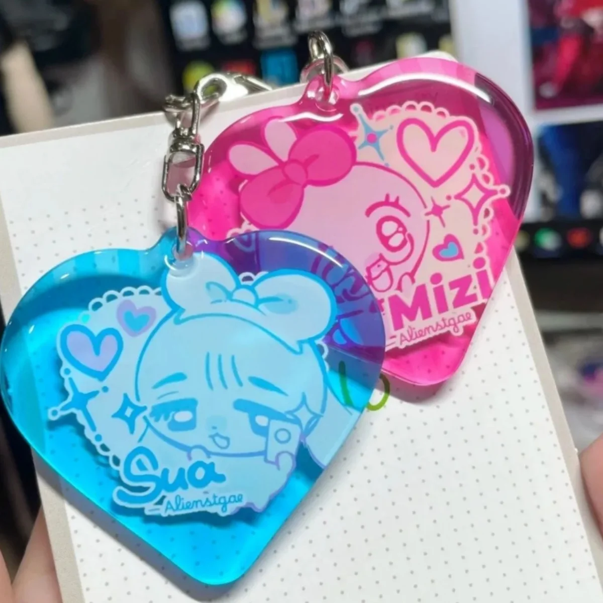 Llavero de acrílico con colgante de personaje de dibujos animados lindo de Anime ALIEN STAGE Ivan Till Ivti, decoración para mochila