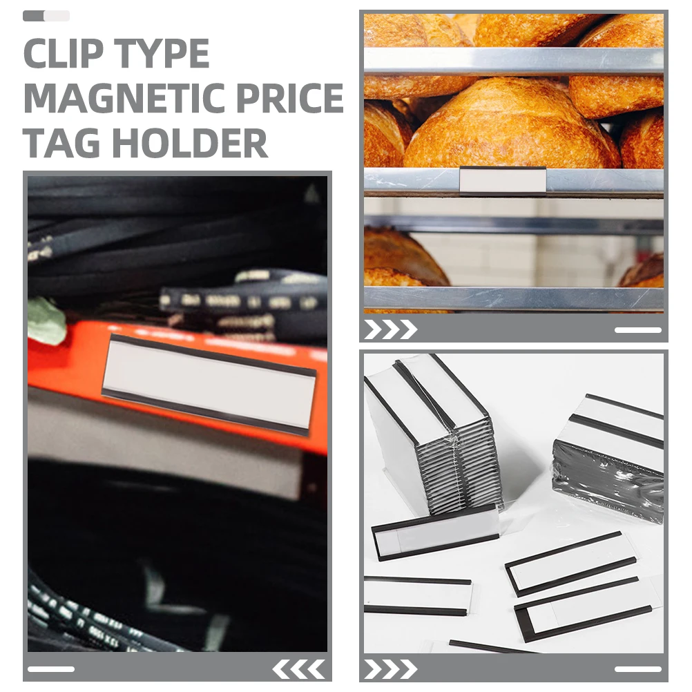 حامل ملصقات مغناطيسي، مشبك على حامل الرف، مغناطيس، علامة عرض البضائع المطاطية الناعمة، مكتب العلامة