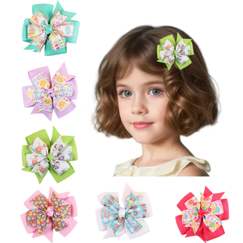 60-pcs-lot-394“-printed-ribbon-bow-pinwheel-hair-clips-for-kids-girls-hair-accessories