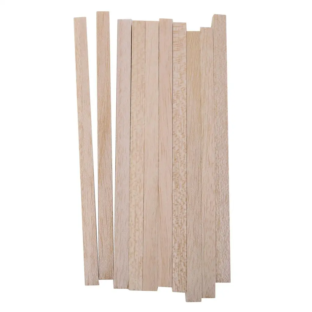 4x10pcs Natural Wood Sticks DIY Hobby Craft 10x10mm