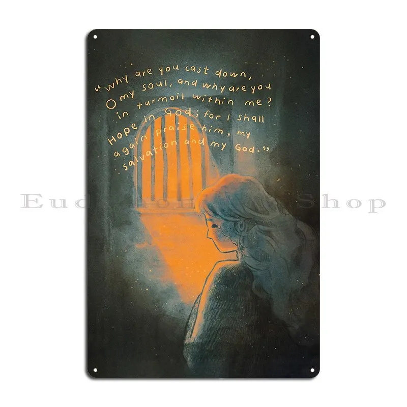 Psalm 42 11 Metal Plaque Poster Print Cinema Wall Decor Cinema Kitchen Tin Sign Poster