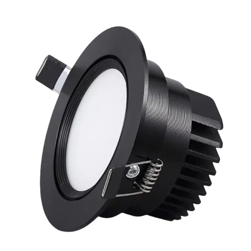 

Anti-Glare Dimmable LED COB Spotlight Adjustable Ceiling lamp Aluminum Recessed Downlights Round Panel Light Cutout 55/75/90mm