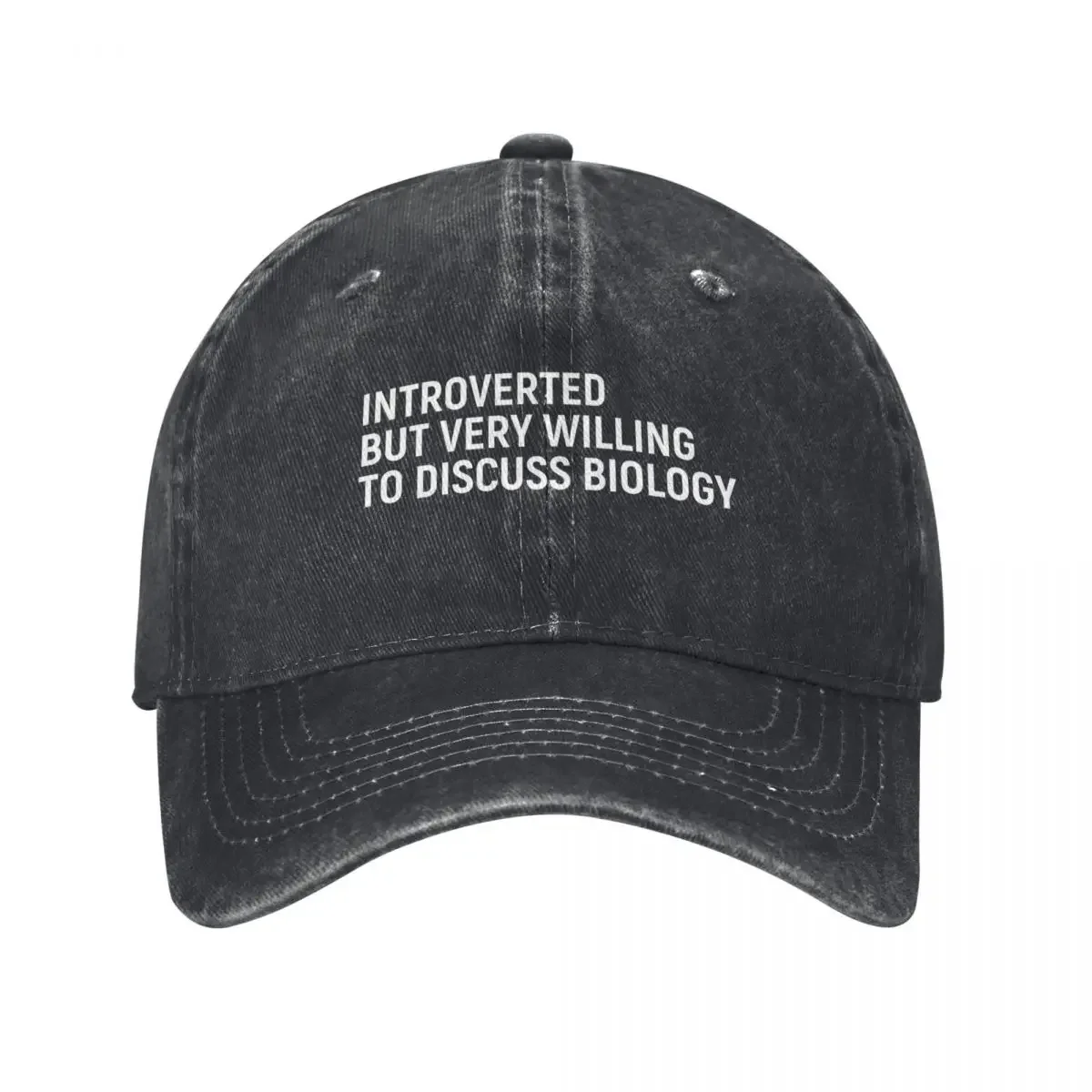 Introverted but very willing to discuss biology Baseball Cap Hat Beach Horse Hat Mens Hats Women's