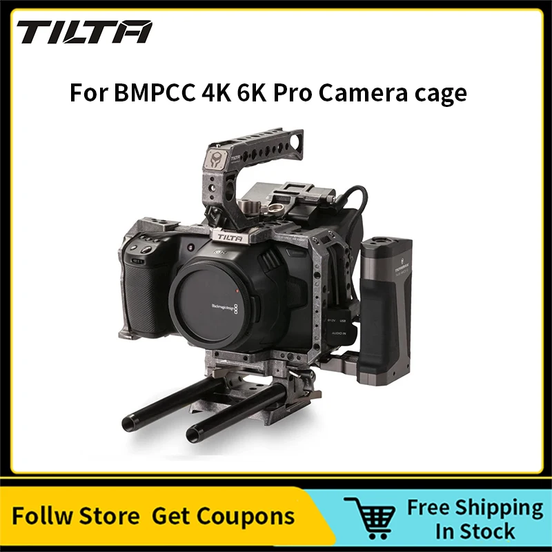 

TILTA TA-T01 For BMPCC 4K 6K Full Camera Cage Basic Kit Tilta Gray & Black & Gray Follow Focus Systems