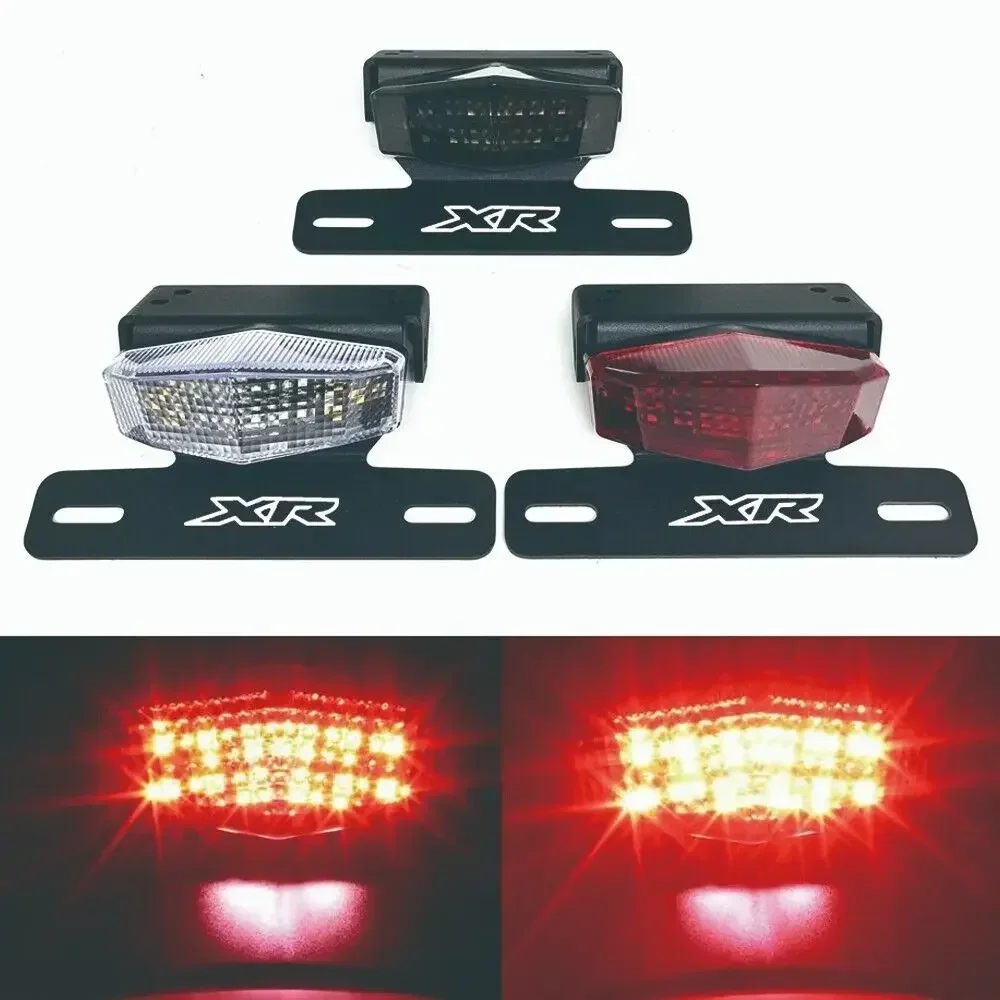 XR LOGO arrière clignotant queue bien rangé éliminateur feu arrière LED support de plaque d'immatriculation support pour HONDA XR250 XR400 Motard