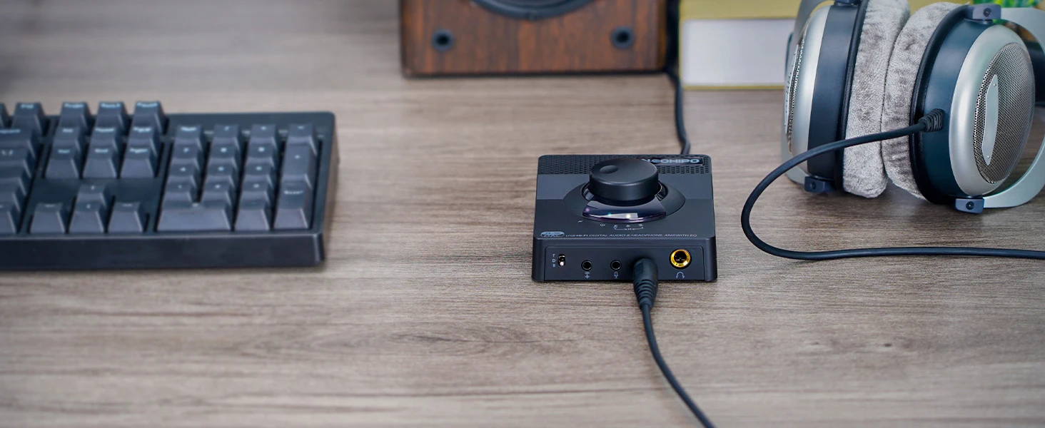 NEOHIPO H1 USB Gaming DAC Kopfhörer AMP Für PS5/PC/MAC Tragbare Kopfhörer Verstärker Unterstützung 3,5 MM/6,35 MM/Mic/EQ – Detail 3