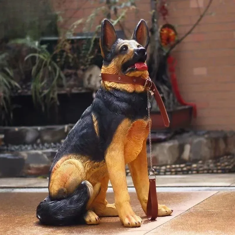 Imitation Dog Land Figurines Groot Garden Courtyard Ornaments Modern Creative Original Funny Sculptures Outdoor Indoor Decor