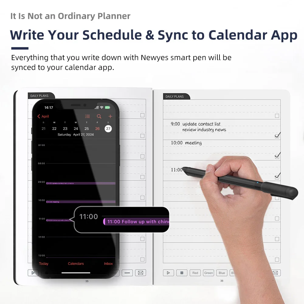 Newyes APP New Smart A5 Smart Planner Digital Agenda Synchronizacja biznesowa do telefonu Inteligentny zestaw do pisania piórem cyfrowym