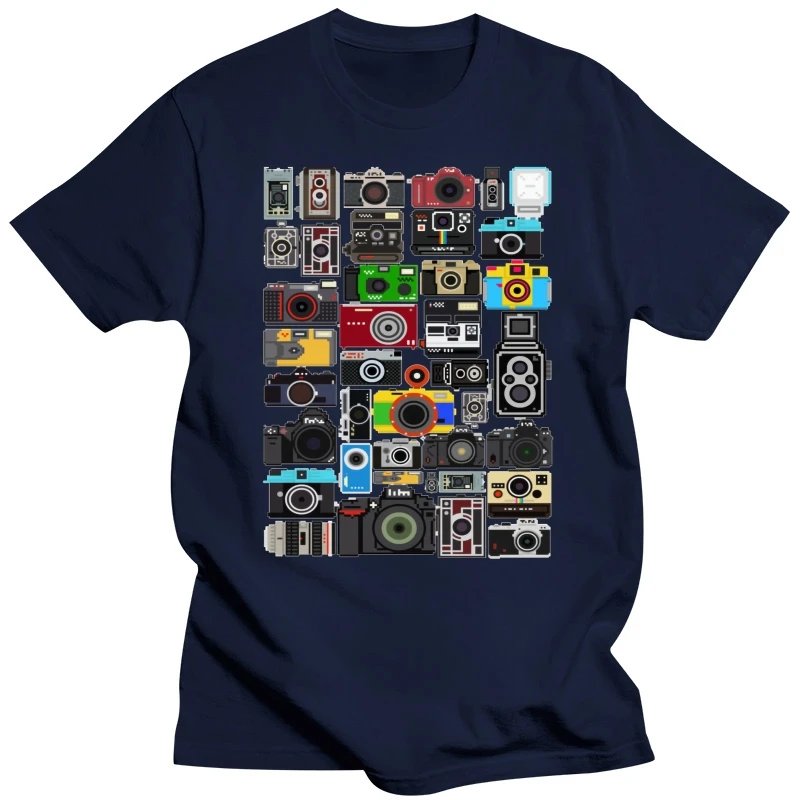 T Shirts Fashion  2020 Men Cameras T Shirt 100% Cotton Picture Shoot Nice T-Shirts