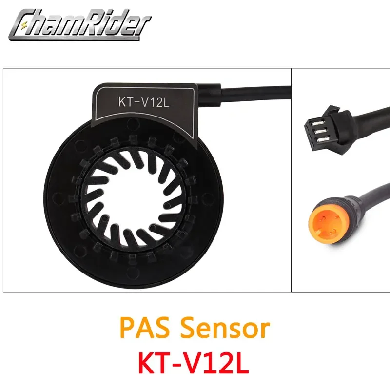 ChamRider KT PAS Pedal Assist Sensor V12L D12L BZ-4(8) BZ-10C Julet Waterproof Connector 6 Magnets Dual hall Sensors 12 Signals